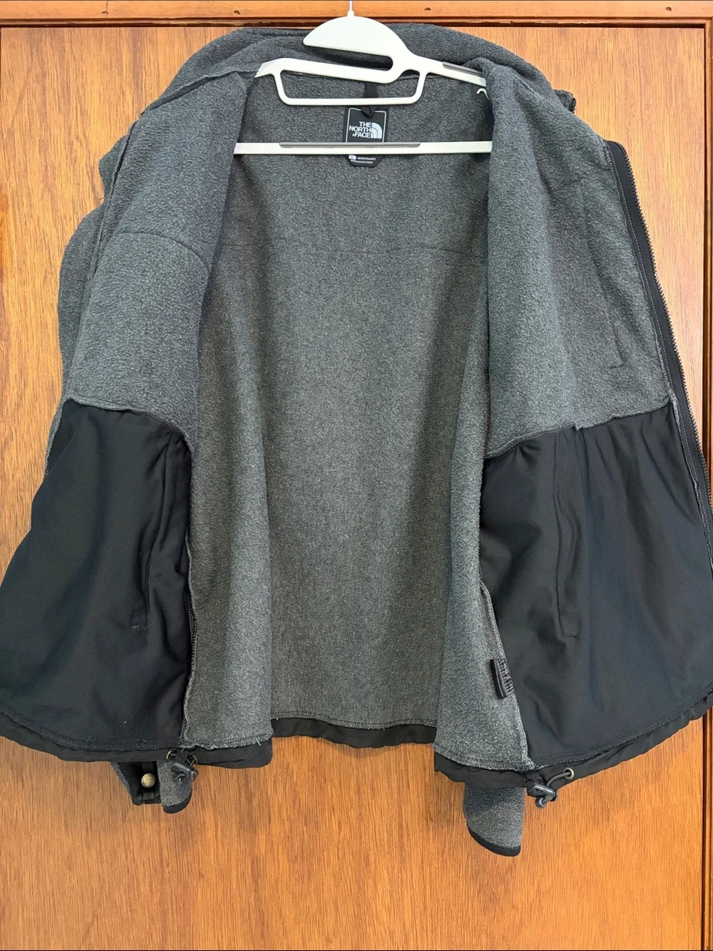 The North Face Denali Fleece Jacket Mens Large Gray Black Full Zip RN99978